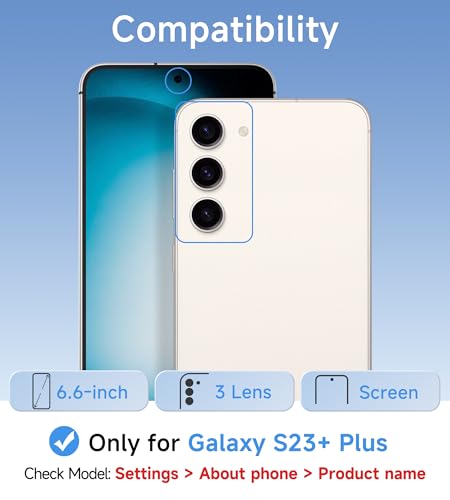 USLAI Case for Samsung Galaxy S23+ Plus 5G, Anti-Yellowing, Crystal Clear Back, Shockproof & Military‑Grade Drop Protection - Transparent - color: Clear, size: Galaxy S23 Plus