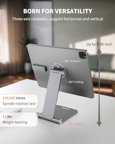 KU XIU Magnetic Wireless Charging Stand, Aluminum Alloy Holder for Desk - size: iPad Pro 12.9"/iPad Air 13" - M2/M3