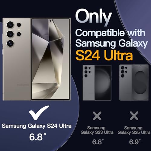 JETech Case for Samsung Galaxy S24 Ultra 5G, Non-Yellowing Shockproof Bumper Protective Phone Cover, Anti-Scratch Hard PC Back (Clear) - color: Clear, size: Galaxy S24 Ultra
