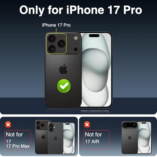 GIN FOXI Battery Case for iPhone 17 Pro, Charging Case Charger 8500mAh Ultra-Slim Lightweight Powerful Battery Pack 15W Fast Rechargeable Anti-Fall TPU Juice Box for iPhone 17 Pro (6.3") Black - color: Black