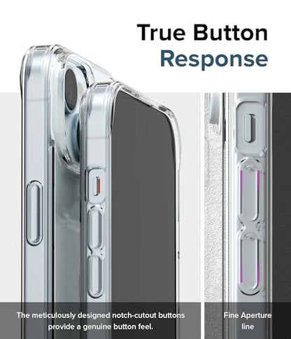 Ringke for iPhone 15 Case [Fusion Matte Clear] | Oil & Dirt Resistant, Anti-Fingerprint Technology Prevents Oily Smudges, Frosted Coating Feels Velvety Soft - size: iPhone 15