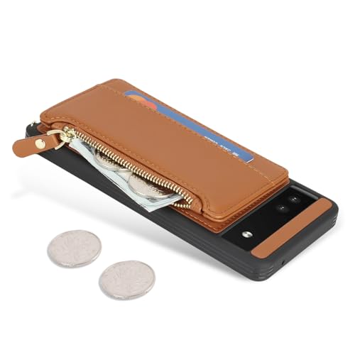 Cavor Compatible with Google Pixel 6a Case Wallet, Brown - color: Brown, size: Google Pixel 6a