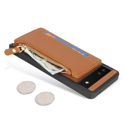Cavor Compatible with Google Pixel 6a Case Wallet, Brown - color: Brown, size: Google Pixel 6a