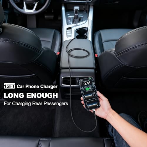 Extra Long USB C Cable 15FT, 2Pack 100W USBC to USBC Cable Fast Charging - color: Black, size: 15 FT - 2 Pack, style: USB C to USB C