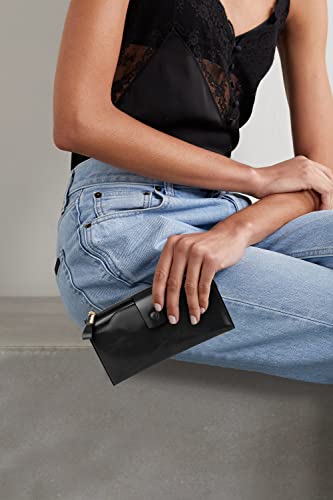 YALUXE Women's Real Leather Wallet RFID Protect 21 Card Slots Phone Pocket - color: 3- Waxed Black, size: Genuine Leather