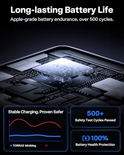 TORRAS MiniMag Power Bank,Ultra-Slim 10,000mAh Magnetic Wireless Portable Charger, 22.5W Fast Charging iPhone Air Magnetic Battery Pack Designed for iPhone 17 Pro Max/17 Pro/Air/16/15/14/13/12, Pink - color: Dawn Rose