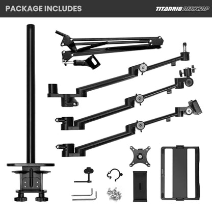 TARION 4-in-1 Desktop Live Stream Stand Arm Set Titanrig Live - size: 4-in-1 Desk Set