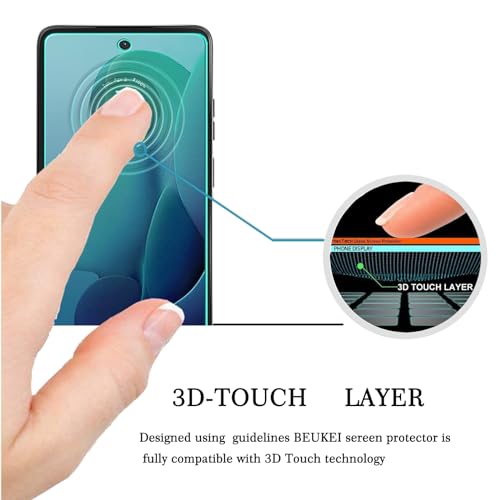 (3 Pack) Designed for Motorola Moto G 5G (2024) Screen Protector Tempered Glass,Touch Sensitive,Case Friendly, 9H Hardness
