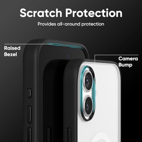 FLOLAB Surtect Tri-Fusion Magnetic for iPhone 17 Case Protective Slim Design Magsafe Compatible Military Grade - Clear Matte Translucent - color: Clear Matte Translucent, size: iPhone 17