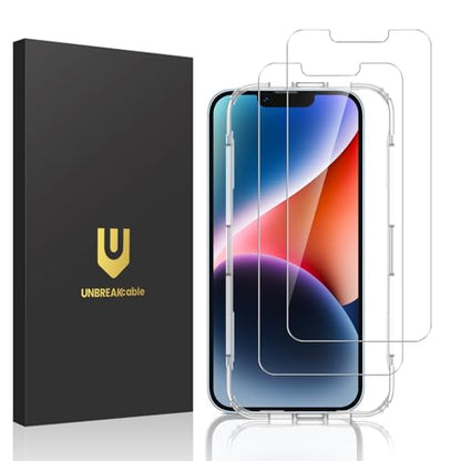 UNBREAKcable 2-Pack Screen Protector for iPhone 16e/14/13/13 Pro - size: iPhone 16e/14/13/13 Pro