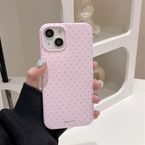 inewateri Compatible for iPhone 13/iPhone 14 Case with Cute Fashion Polka Dot Aesthetics Design Simple Case Soft TPU Slim Protection Case -Pink - color: Pink, size: iPhone 13/14