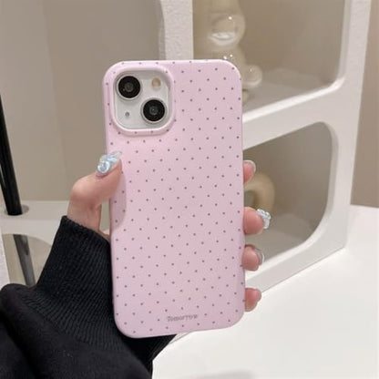 inewateri Compatible for iPhone 13/iPhone 14 Case with Cute Fashion Polka Dot Aesthetics Design Simple Case Soft TPU Slim Protection Case -Pink - color: Pink, size: iPhone 13/14