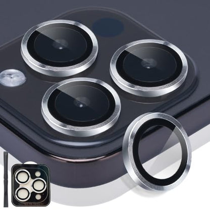 Camera Lens Protector for iPhone 14 Pro/14 Pro Max, Silver - color: Silver