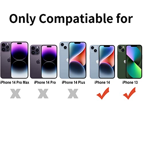 TENOC Phone Case Compatible with iPhone 13 & iPhone 14, Clear Case Shockproof Protective Bumper Slim Cover for 6.1 Inch - color: Clear, size: iPhone 13 / 14
