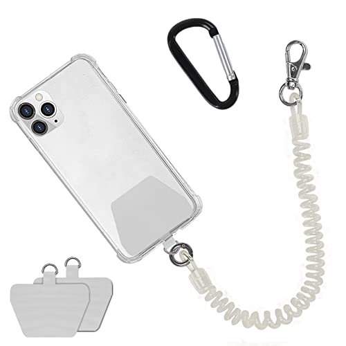 Doormoon Phone Tether Anti Theft, Phone Lanyard With Heavy Duty Carabiner - color: Transparent - 2 Pack