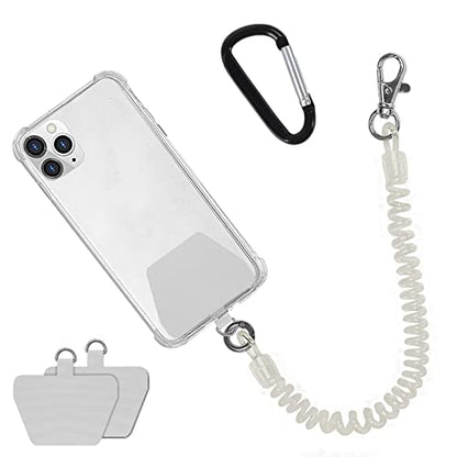 Doormoon Phone Tether Anti Theft, Phone Lanyard With Heavy Duty Carabiner - color: Transparent - 2 Pack