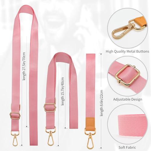 Phone Lanyard,Adjustable Crossbody Lanyard with Wrist Strap Pink - color: Solid Pink