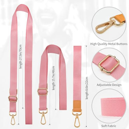 Phone Lanyard,Adjustable Crossbody Lanyard with Wrist Strap Pink - color: Solid Pink