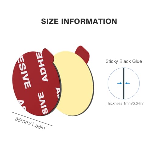 8pcs 3M Sticky Adhesive Replacement Pads for Socket Base Mount,VIIMAKE 1.38 inches Round 3M VHB Double-Sided Adhesive Pads,for Phone Collapsible Grip Stand Back Base Sticker Tapes (Red)