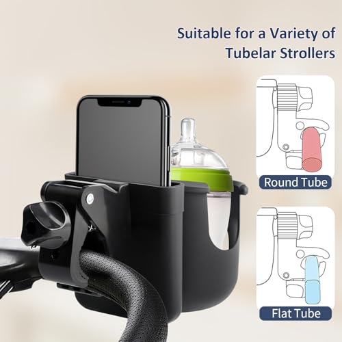 Universal Stroller Cup Holder with Phone Holder