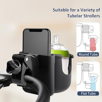Universal Stroller Cup Holder with Phone Holder