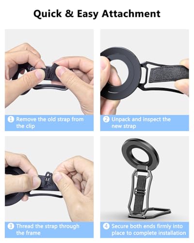 Oerwin for Phone Grip Elastic Finger Replace Strap, 5 PCS, 3 Colors