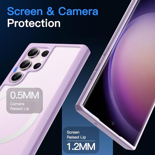 JETech Magnetic Case for Samsung Galaxy S23 Ultra, Lilac - color: Lilac