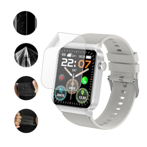 Screen Protector Compatible for STECEi T50S Smart Watch 1.85" (6 Pack) Full Coverage Clear TPU Soft Film