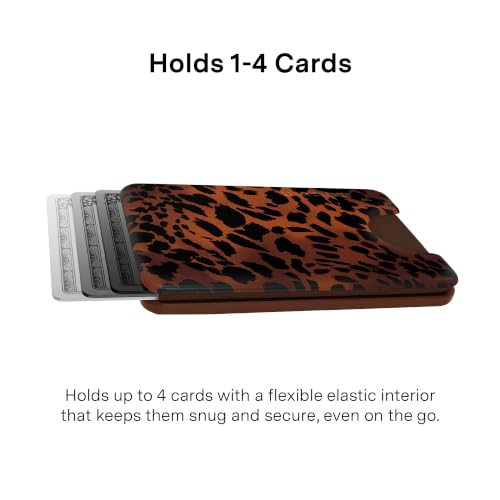 VELVET CAVIAR compatible with MagSafe Wallet - Magnetic Card Holder - color: Leopard Tortoise