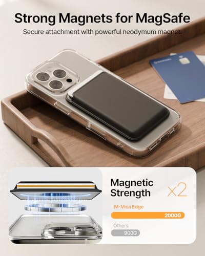 Sinjimoru Magnetic Card Wallet for MagSafe, Vegan Leather, Carbon Black - color: Carbon Black