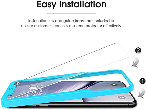 OMOTON 3 Pack Designed for iPhone 11 and iPhone XR Screen Protector (6.1"), Enhanced Tempered Glass Protection, Case Friendly Anti Scratch Bubble Free Ultra Resistant - size: iPhone 11/XR