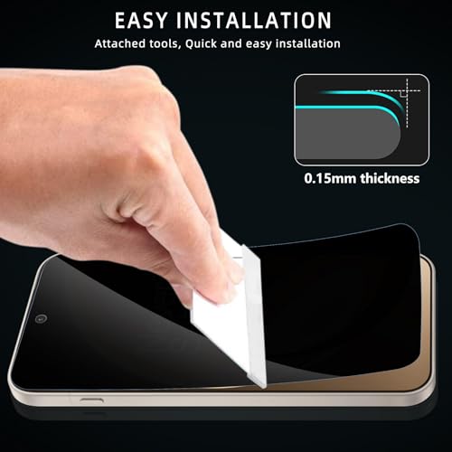 Privacy Screen Protector for One Plus 15, Flexible TPU Protective Film [2+2 Pack] Camera Lens Protector [3D Full Coverage] [Anti-Spy] [Scratch-Resistant] for Oneplus 15 - size: OnePlus 15