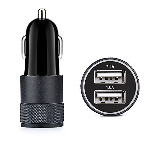 Car Charger 2 Pack, Sicodo 3.4A USB Smart Port Charger Compatible with - color: Black