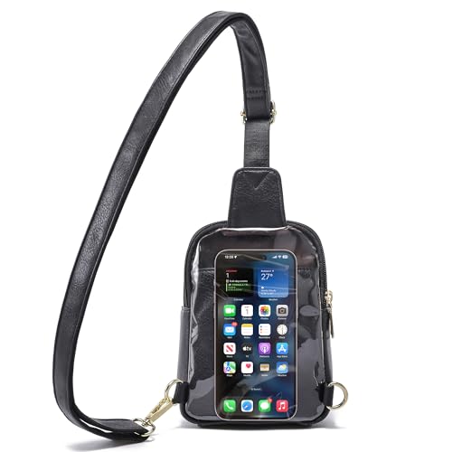 Travel Small Sling Bag for Women Anti Theft Crossbody Bags Phone Purse Cross Body Fanny Pack Over the Shoulder Bags(Black) - color: Black Dark