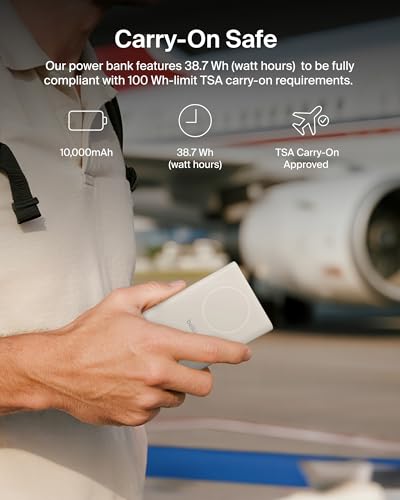 Belkin 10000mAh Qi2.2 25W MagSafe Power Bank with Kickstand and Display - color: Sand