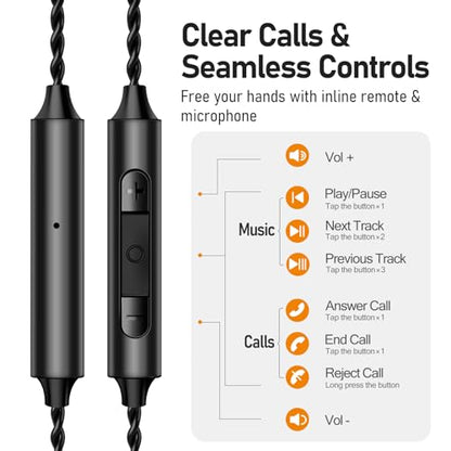 Audiovance Vibes 202ML HiFi Wired Earbuds for iPhone 14/13/12/11/X, Pro Max - color: 9-Purple