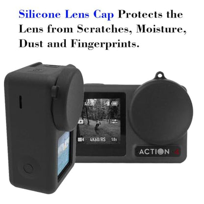 ULBTER Screen Protector for DJI OSMO Action 4 Camera + Lens cap[6+2 Pieces] - size: Action 4