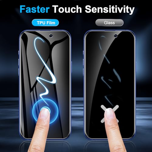 LYWHL 2 Pack for iPhone 17 Pro Max Privacy Screen Protector [Like Original Touch Sensitivity], Anti-Spy Private 17 Pro Max Film [Non-Glass], Case Friendly, Scratch-Resistant, Self-Healing - size: 6.9 inch - iPhone 17 Pro Max