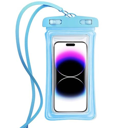 Universal Phone Dry Bag Waterproof Case for Smartphone, Touch Screen Friendly Floatable Pouch for Swimming Beach Boating Kayak (Blue) - color: Blue