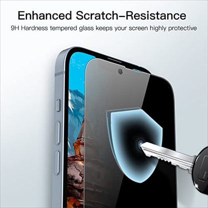 JETech Privacy Screen Protector for iPhone 14/17e, 2-Pack - size: iPhone 14/17e