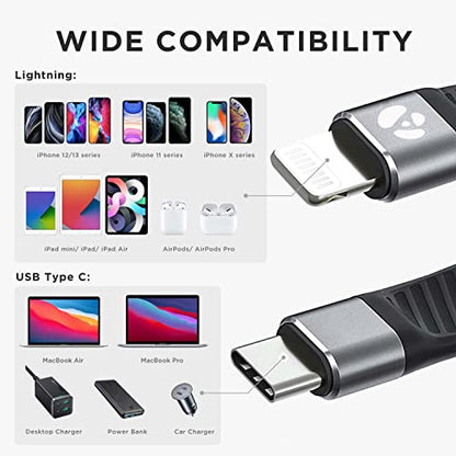 Short USB-C to Lightning Cable, 5-inch, MFi Certified, Fast Charger for iPhone & iPad (Not Compatible with Audio DAC or USB-C iPhone/iPad Models)