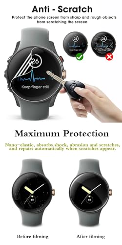 (8pcs) Smartwatch Hydrogel film for Google Pixel Watch 5/4 (45mm)