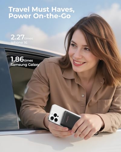 Small Portable Charger 10000mAh 20W Fast Charging Mini Power Bank, Black - color: Black