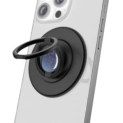Magnetic Phone Grip Compatible with MagSafe, Magnetic Phone Ring Holder Finger Kickstand Wireless Charging Compatible, Double Cell Phone Rings Gripper Stand for MagSafe iPhone - Sparkle Blue - color: Sparkle Blue