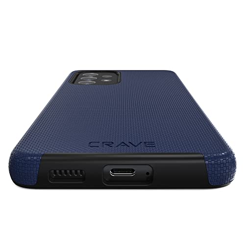Crave for Samsung Galaxy A53 Case, Shockproof Protection Dual Layer Case for Galaxy A53 5G (6.5 inch) - Navy - color: Navy