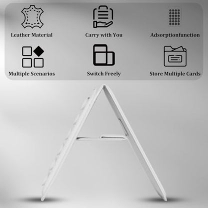 Aiivioll 4-in-1 Magnetic Grip Card Holder Stand for MagSafe White - color: White
