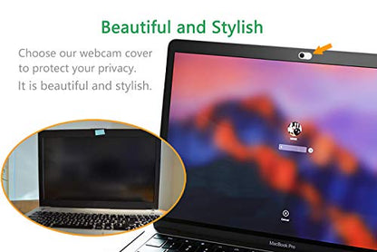CloudValley Laptop Webcam Cover Slide, Metal 0.023 Inch Ultra-Thin White - color: White-2 Pcs