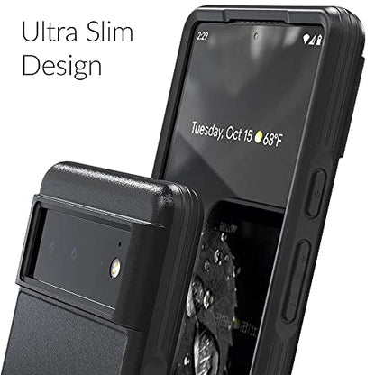 Crave Slim Guard for Google Pixel 6, Shockproof Case for Google Pixel 6 - Black - color: Black