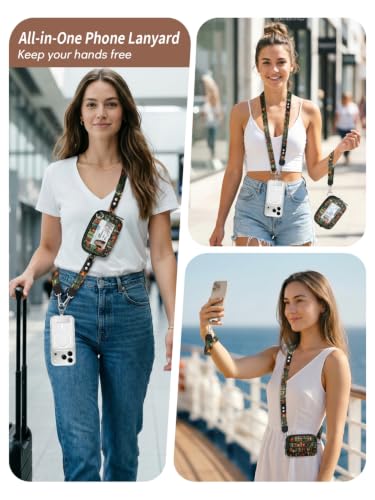 Clip and Go Strap for Phone with Wallet Crossbody Lanyard Book - color: Books