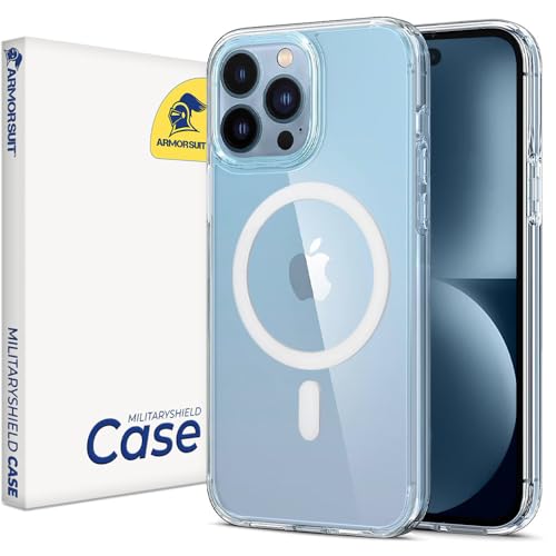 ArmorSuit Magnetic Hybrid for iPhone 15 Pro Case, Compatible with MagSafe, Shock Proof [Military-Grade Drop Protection] Phone Case for iPhone 15 Pro - Clear - size: iPhone 15 pro 6.1 inch